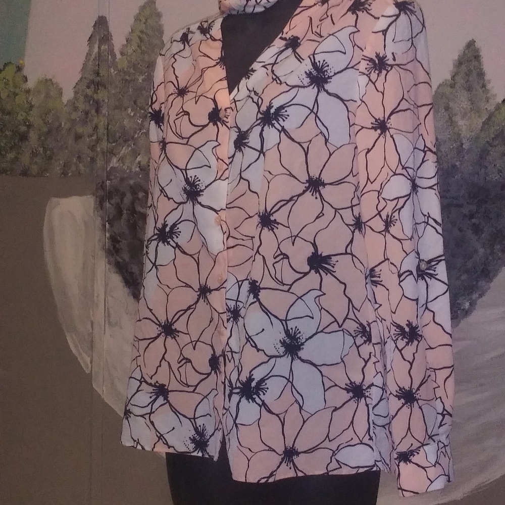 Beautiful pink flower blouse
